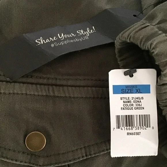 NEW Car Coat Jacket XL Fatigue Green Stretch Elastic Sleeves Supplies Union Bay - Picture 5 of 16